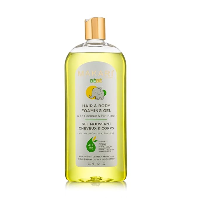 MAKARI Baby Skin Care Set | 2-In-1 Cleansing Milk, Hair & Body Foaming Gel & Calming Oil | Gentle Baby Essentials for Newborn and Up, Hypoallergenic, No Paraben Skincare for Delicate, Sensitive Skin