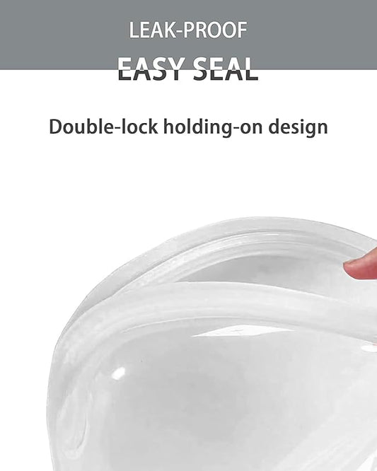 Reusable Silicone Storage Bags, 4Pack Snack Sandwich Half Gallon Bags, Endurables Seal-Top Silicone Bags for Food Storage, Freezer, Microwave, Oven, Dishwasher Safe, Heavy Duty