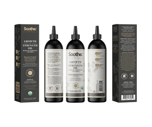 Hair Growth Oil – Infused with Rosemary, Castor Oil, Biotin, Pumpkin Seed – DHT Blocker – Non-Greasy Hair Loss & Thinning Support for Men & Women – Scalp Serum for Dry Scalps 240ml