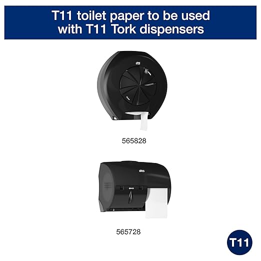 Tork OptiCore Mid-size Toilet Paper Roll White T11, Advanced, 2-ply, 36 x 865 sheets, 162090