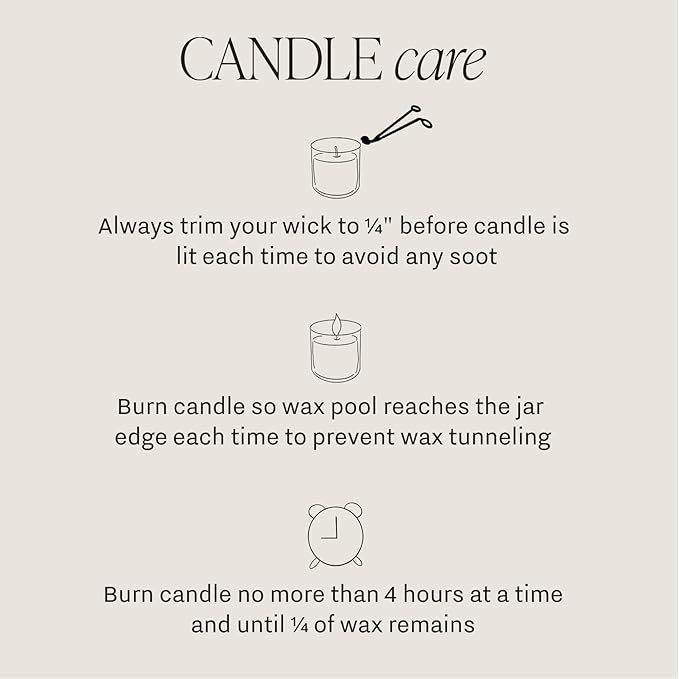 Sweet Water Decor Wildflowers and Salt Soy Candle - Jasmine, Rosemary, Honey, Sea Salt Scented Spring Candles for Home - 9oz Amber Jar + Black Lid, 40+ Hour Burn Time, Made in The USA