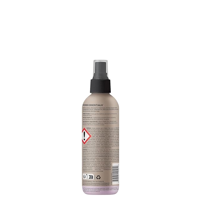 ATTITUDE Scented Room and Air Freshner Spray, for Home and Bathroom, Natural Origin Ingredients, Vegan, Citrus Scent, Tuscan Getaway, 8 Fl Oz