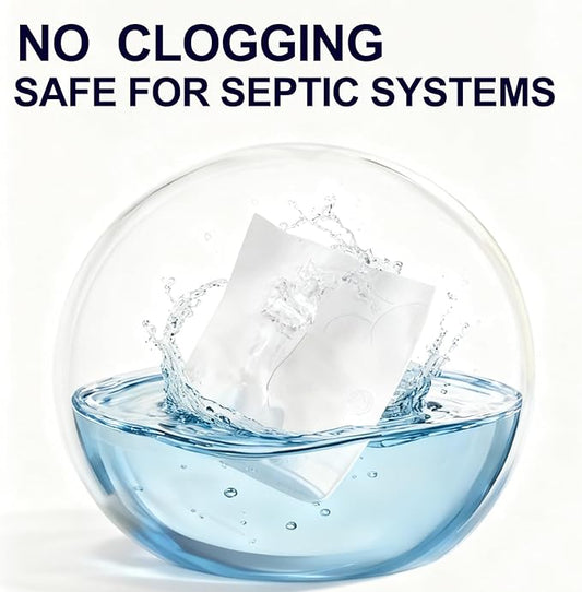 Fast Dissolve Toilet Paper,Ultra Soft&Strong Bath Tissue,3-Ply 24 Mega Rolls,No Clogging Toilet for RV,Camping,Marine,Septic Safe,Free of Fluorescent Agents for Sensitive Skin,Biodegradable