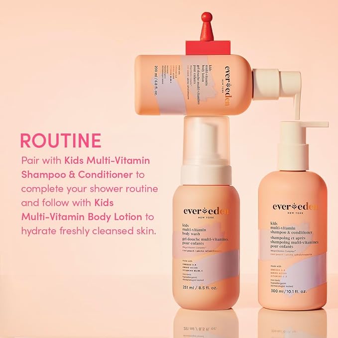 Evereden Kids Multi-Vitamin Body Lotion (6.8 fl.oz., Melon Juice): Gentle & Non-Toxic Moisturizing Kids Lotion | Nourishing & Protective Lotion for Kids