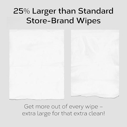 Nolla Flushable Wipes, 100% Plant-Based, Plastic-Free and Biodegradable - For Adults and Kids - Unscented + Soothing Aloe and Vitamin E 360 Count (6 Packs of 60)