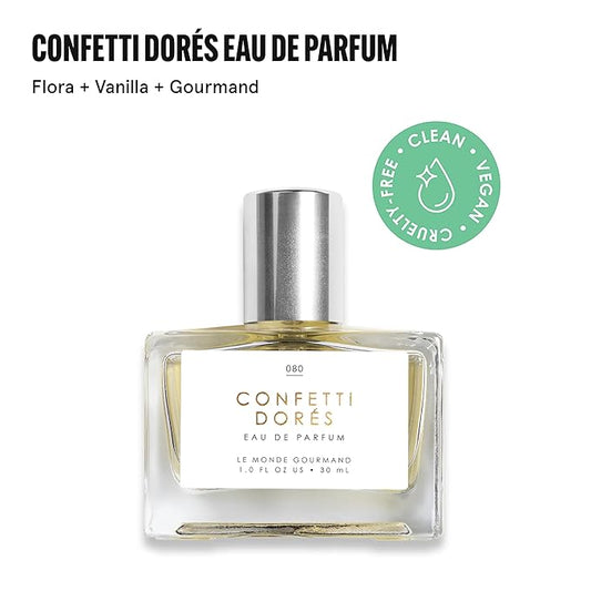 Le Monde Gourmand Confetti Dorés Eau de Parfum- 1 fl oz (30ml) - Birthday Cake, Vanilla, Rose Perfume Notes