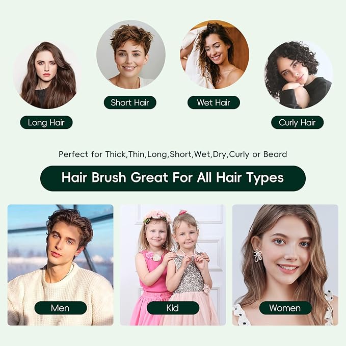 Natural Bamboo Comb for Detangling, Durable Bakelite Infused Anti Static Fine tooth Comb for Curly, Thick, Think Hair & Beard, Eco-Friendly Hair Comb for Women,Men