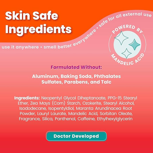 Lume Whole Body Deodorant - Smooth Solid Stick - 72 Hour Odor Control - Aluminum Free, Baking Soda Free and Skin Safe - 2.6 Ounce (Pack of 2) (Peony Rose)