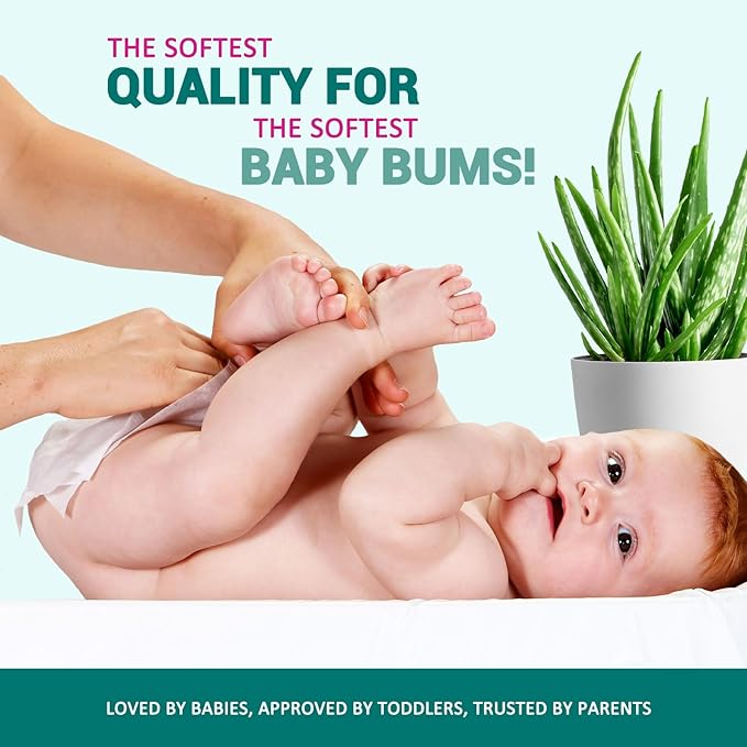 MED PRIDE Scented Baby Wipes Bulk Pack of 960, Alcohol-Free with Soothing Aloe Vera and Vitamin E, Extra Soft and Strong, Paraben-Free