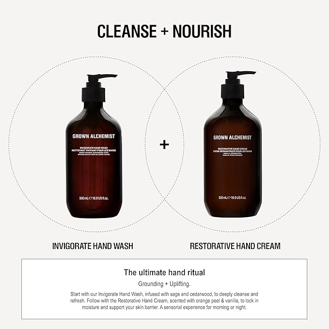 Grown Alchemist Invigorate Hand Wash Set (500 ml) + Refill (1L)