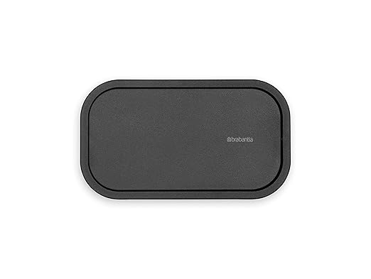 Brabantia Mindset Bathroom Small Trash Caddy (Dark Gray) Hygienic Basin Top Storage Can with Swing Lid for Disposal of Used Cosmetics, Cotton Pads, Cue Tips (4 x 6 x 3) (Pack of 4)