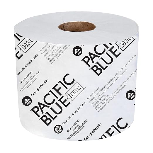 Georgia-Pacific Pacific Blue Basic 2-Ply Toilet Paper (Previously Branded Envision),19448/01,1,000 Sheets Per Roll,48 Rolls Per Case