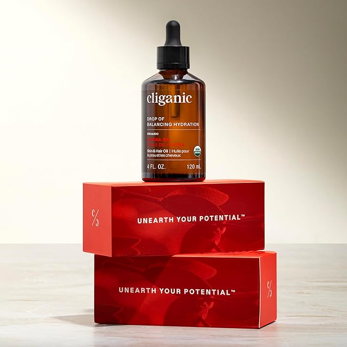 Cliganic Organic Jojoba Oil, 100% Pure (4oz) | Moisturizing for Face, Hair, Skin & Nails | Natural Cold Pressed Hexane Free | Base Carrier Oil