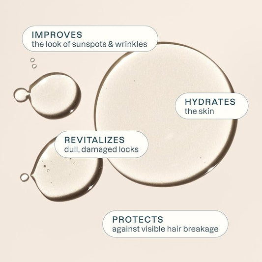 Cliganic Organic Argan Oil for Hair, Face & Skin (Bulk, 32oz with Pump) - 100% Pure, Cold Pressed