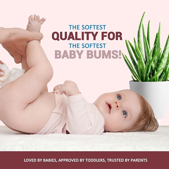 MED PRIDE Unscented Baby Wipes Bulk, 12 X 80 Ct =960 Wipes Total, Alcohol-Free, Aloe Vera & Vitamin E, Extra Soft & Strong, Paraben-Free, Non-Irritating