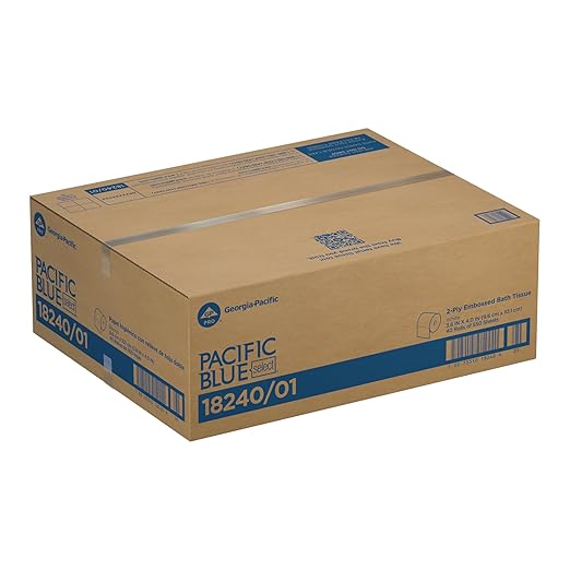 Georgia-Pacific Pacific Blue Select 2-Ply Embossed Toilet Paper (previously Branded Preference),18240/01,550 Sheets Per Roll,40 Rolls Per Case