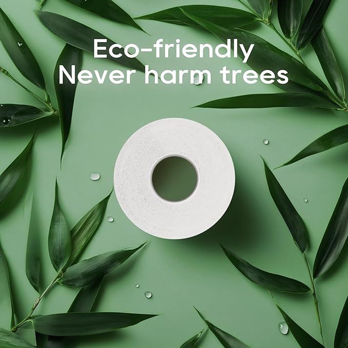 ECOLipak Bamboo Toilet Paper, Septic Safe Toilet Tissue, 24 Double Rolls, 320 Sheets Per Roll, Tree Free, Non Toxic, 2 Ply, Soft and Absorbent, Eco Friendly Dye-Free Paper