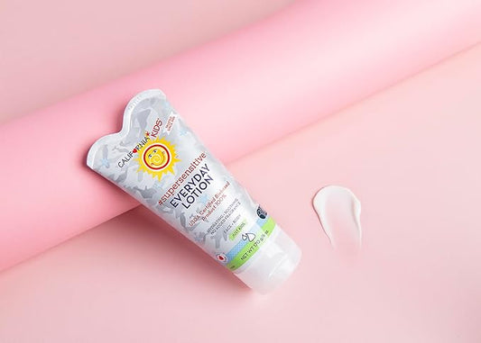 California Kids Lotion | Super Sensitive | 100% Plant-Based Moisturizer | Fragrance Free Lotion for Kids | Hypoallergenic | Aloe + Calendula | 6 oz.