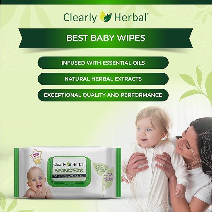 Baby Wipes, made with Essential Oils and Natural Herbal Extracts, Parent's Choice, Case Pack 288 Plant Based Wipes (4 Packs x 72 Count)