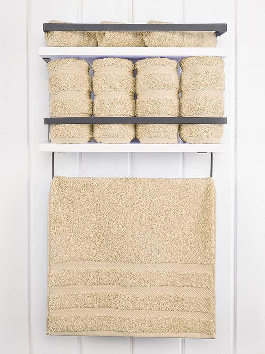 American Soft Linen Luxury Hand Towels for Bathroom, 600 GSM 100% Cotton Turkish 4 Piece Hand Towel Set, 600 GSM Hand Face Towels for Kitchen, Beige Hand Towels