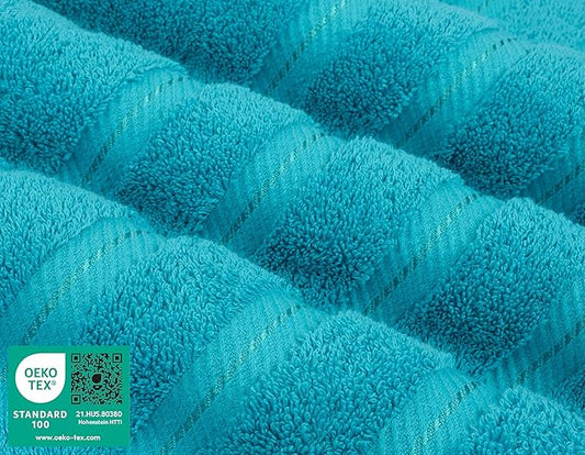 American Soft Linen 35x70 Jumbo Large Bath Towels, 600 GSM 100% Cotton Turkish Bath Sheet, Oversized Luxury Bath Towels for Bathroom Beach and Pool, Aqua Blue