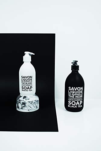 Compagnie de Provence Savon de Marseille Extra Pure Liquid Soap - White Tea - 16.7 Fl Oz Glass Pump Bottle