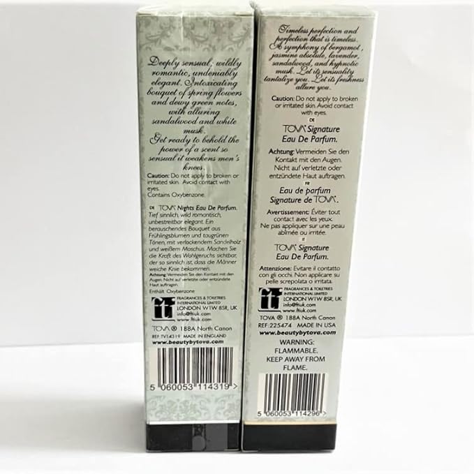 Tova Signature Eau De Parfum Spray 3.4oz & Tova Nights Eau De Parfume Spray 3.4oz Gift Set- Sealed New