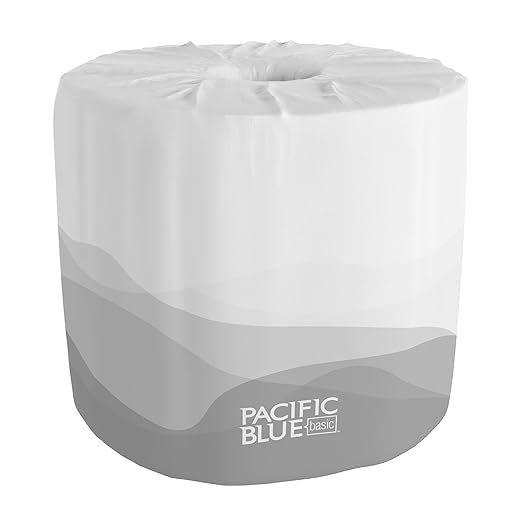 Pacific Blue Basic Standard Roll Embossed 2-Ply Toilet Paper by GP PRO (Georgia-Pacific), 80 Rolls per Case