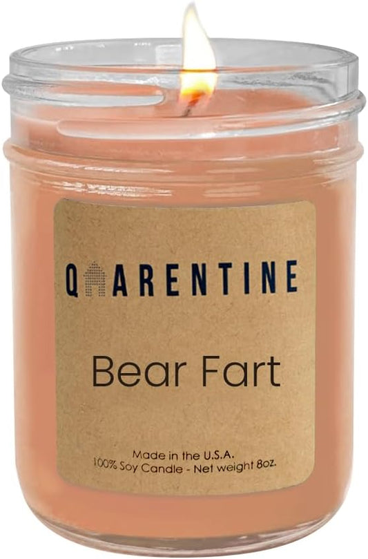 Organic Soy Wax Bear Farts Candle | Honey & Fruity Aroma | 100% Pure Soy & Essential Oils | Long-Lasting Scent | Hand-Poured in The USA | Perfect for Aroma Therapy (8oz)