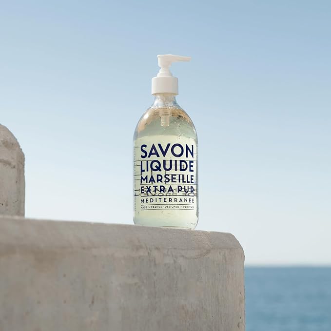 Compagnie de Provence Savon de Marseille Extra Pure Liquid Soap - Mediterranean Sea - 10 Fl Oz Plastic Pump Bottle