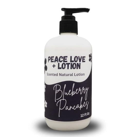 Peace Love + Lotion Blueberry Pancakes Scented Natural Body Lotion, 12 Oz