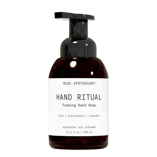 Muse Apothecary Hand Ritual - Aromatic and Nourishing Foaming Hand Soap, Infused with Natural Aromatherapy Essential Oils - USDA Certified Biobased - 11.5 oz, Aloe + Eucalyptus + Lavender