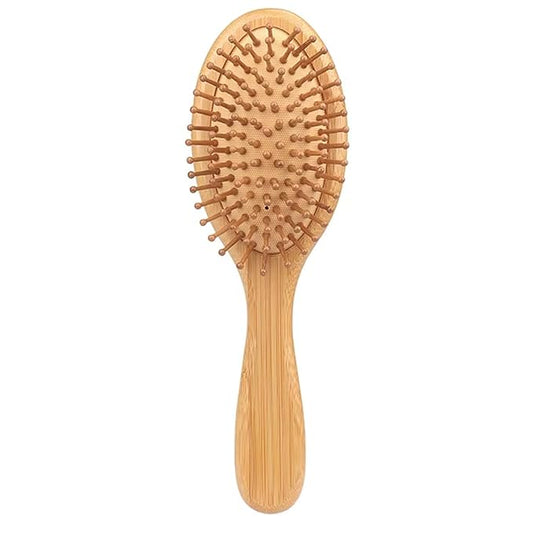 Natural Bamboo Paddle Hair Brush Comb Improve Healthier Hair Growth