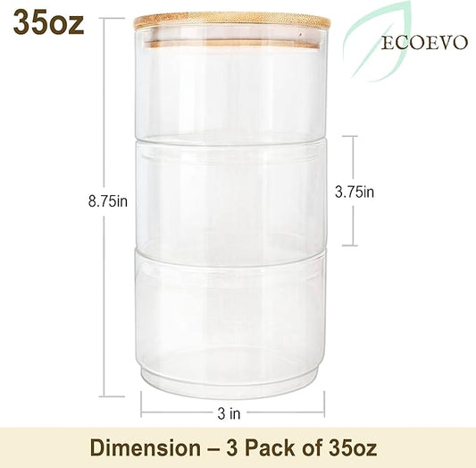 Glass Jar with Bamboo Lid (25oz)