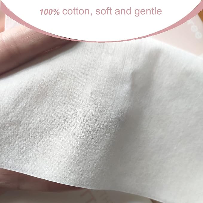 Extra Thick Dry Wipe, 100% Cotton, Lint-Free Cotton Tissues (5 Pack)