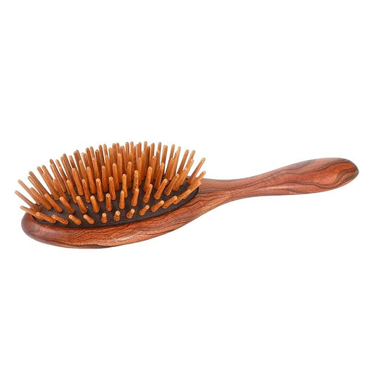 Natural Wooden Hair Brush, Sandalwood Air Cushion Combs for Scalp Massage Anti-static, No Hair Tangle Oval
