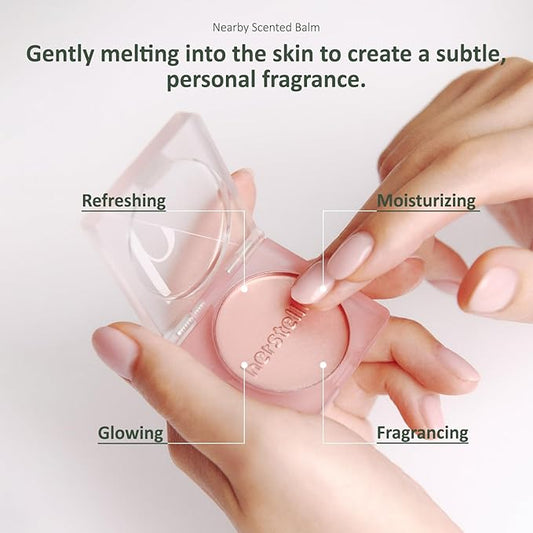 Hersteller Solid Perfume for Women - Nearby Still A Rose Vegan Scented Balm | Solid Perfume Rose with Melting Texture, Moisturizing Multi-Use Balm for All Skin Types, Alcohol-Free Fragrance