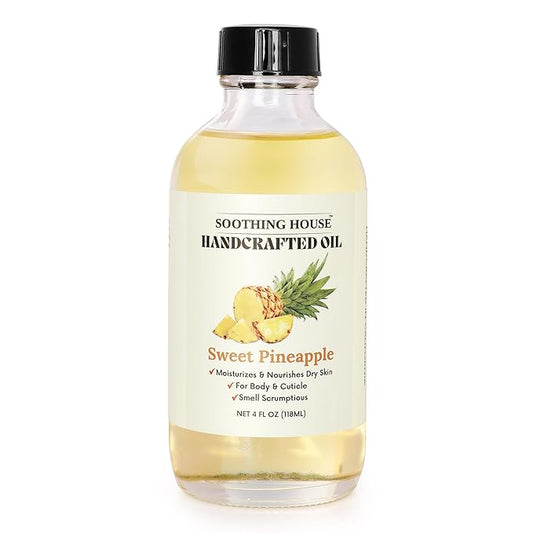 Sweet Pineapple Body Oil - Moisturizing Body Oil for Soft, Glowing Skin with Almond & Jojoba Oil (4 fl oz)