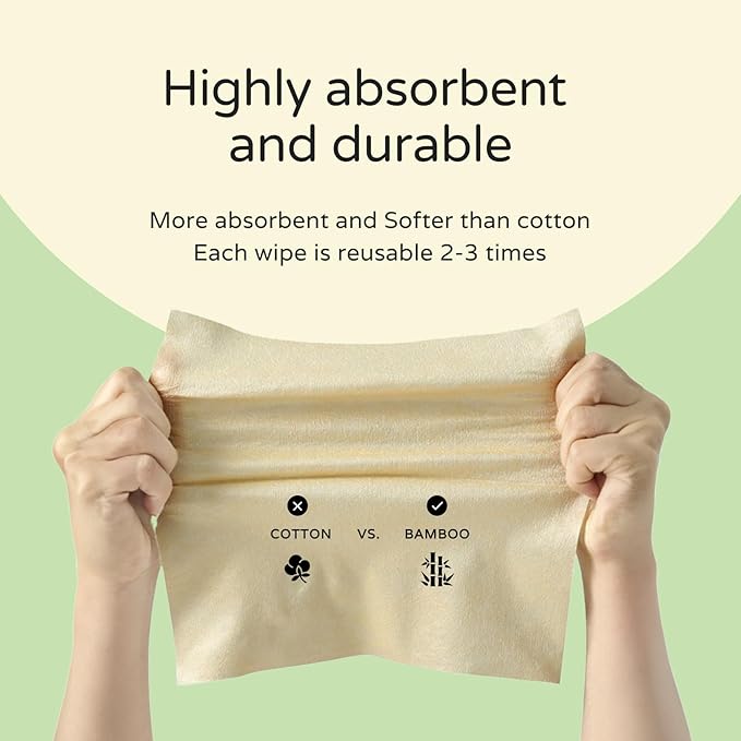 PoeticEHome Ultra-Soft Dry Baby Wipes for Sensitive Skin - Unscented & Unbleached Facial Tissue Cloths, Hypoallergenic - Wet or Dry Use, 400 Count