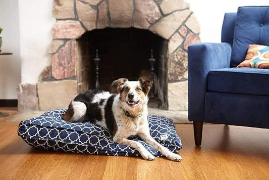 Molly Mutt Sheepy Wool Crate Mat - 100% Cotton Canvas Cover with Temperature-Regulating Wool-Filled Insert Dog Bed - Soft & Supportive - 24"x18"x2.5"