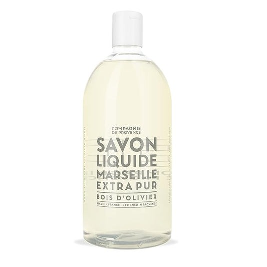 Compagnie de Provence Savon de Marseille Extra Pure Liquid Soap - Olive Wood - 33.8 fl oz Plastic Bottle Refill