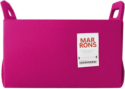 Collapsible Felt Storage Bin Medium 11"x7.1"x7.1" – Foldable Basket with Handles for Closet, Toy Storage, Laundry Room Organization, Decorative Storage Bins for Shelves, Cube Storage