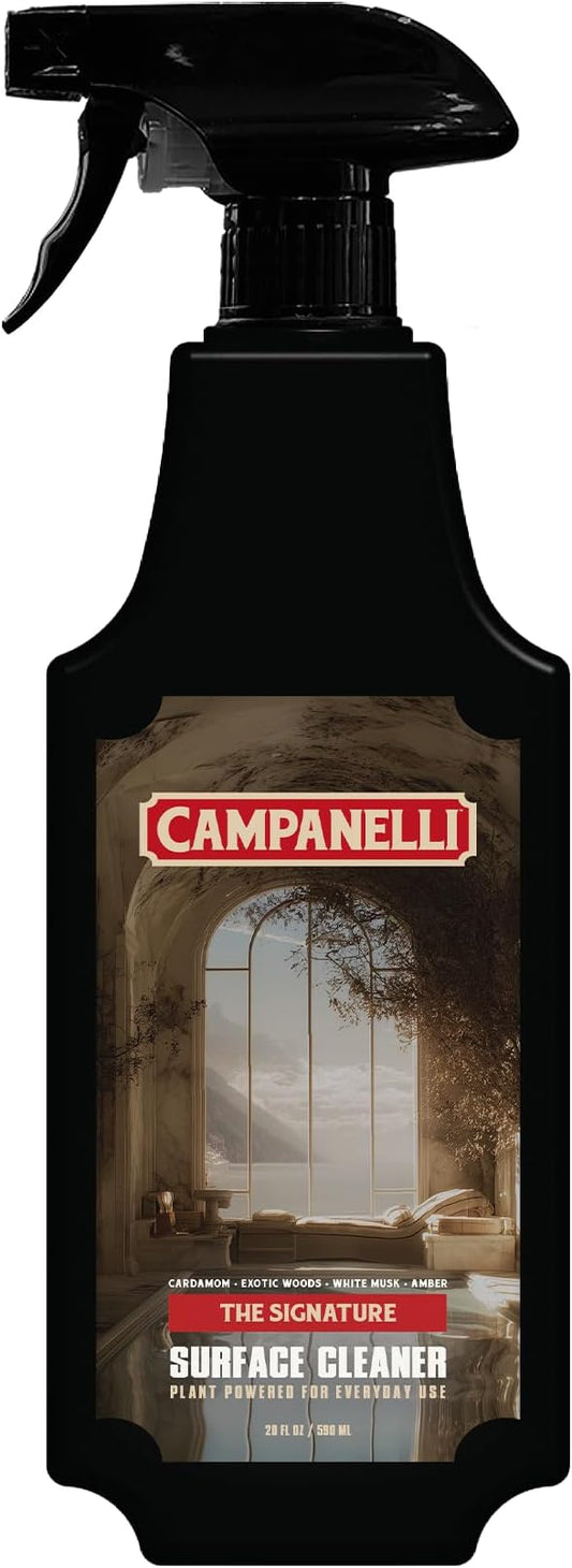 CAMPANELLI Plant-Powered Surface Cleaner – Luxury Fragrance-First Formula for Kitchen, Bathroom & Home – Non-Toxic, Food-Contact Safe, Eco-Friendly, 20 oz - The Signature Scent