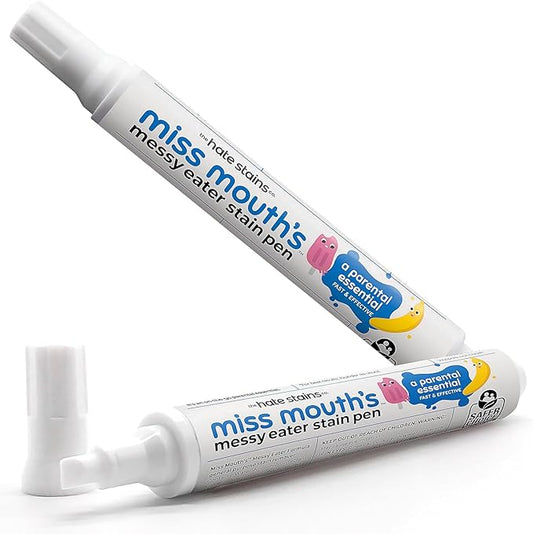 Miss Mouth's Messy Eater Stain Treater Pen - 2 Pack To Go Instant Stain Remover Pen - Newborn & Baby Essentials - On-The-Go & Travel Essentials