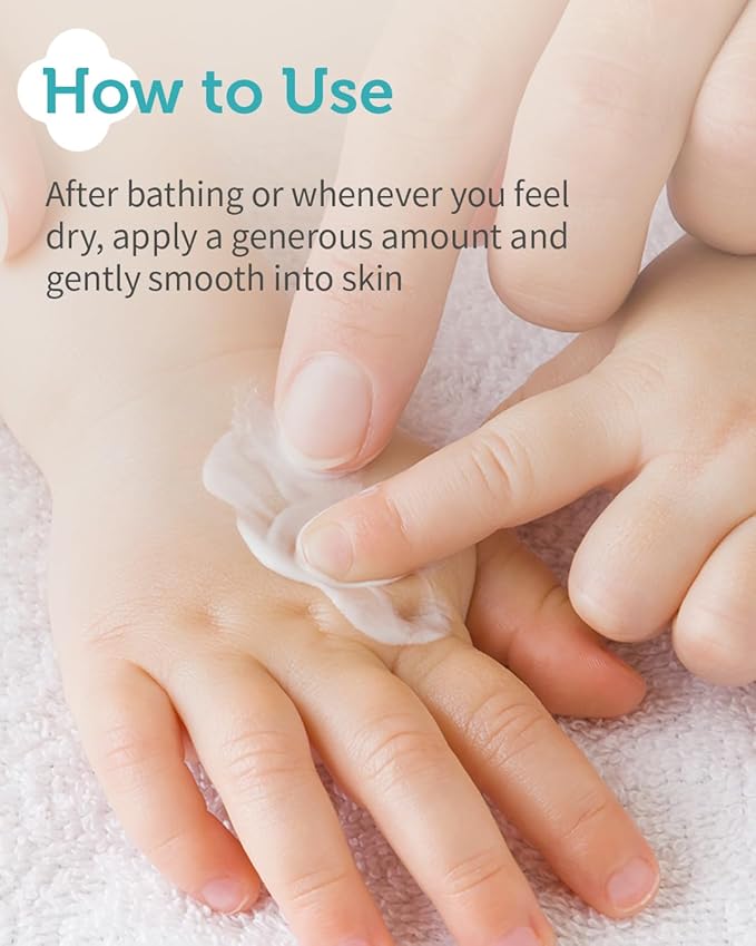 GOONGBE Kids' Moisture Body Lotion - Korean Kids Daily Body Moisturizer - Long Lasting 24hr Hydrating Cream Type Lotion with Cica and Squalane - Allergen Free Scent, 2.7 fl.oz. 2 Pack