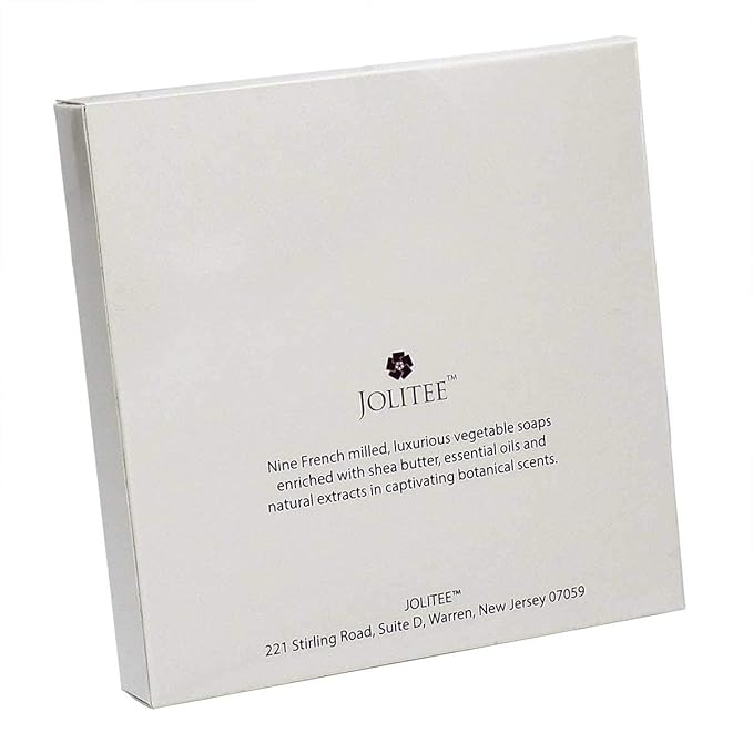 Jolitee French Milled Botanical Soap Sampler Set of 9 - Individually Wrapped Vegetable-Based Mini Soaps with Essential Oils, Shea Butter, and Natural Extracts (Seasons Scents)