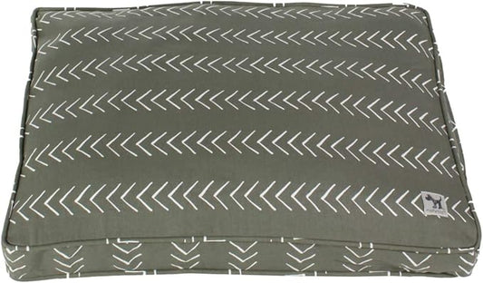 Molly Mutt Sheepy Wool Crate Mat - 100% Cotton Canvas Cover with Temperature-Regulating Wool-Filled Insert Dog Bed - Soft & Supportive - 24"x18"x2.5"