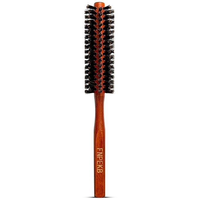 Wooden Hair Brush for Men and Women, Boar Bristle Hair Brush, Curly Paddle Hair Brushes for Thick Thin Fine Hair Wet and Dry Detangling Brush with Black Boar Bristles