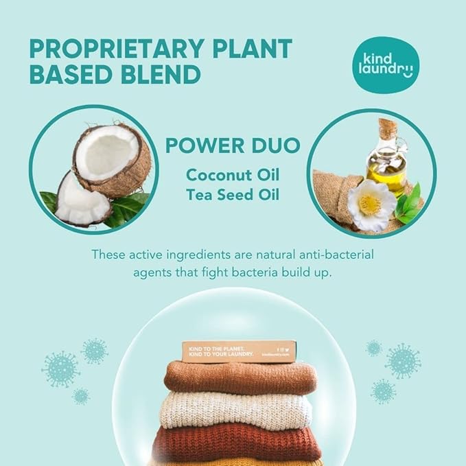 KIND LAUNDRY Detergent Sheets (Ocean Breeze) and Vegan Stain Remover Bar & Pre-Treater (5 oz)