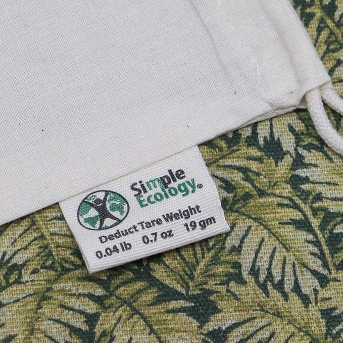 Simple Ecology Reusable Grocery Produce Shopping and Storage Bags, Organic Cotton Muslin, Small 3 pack